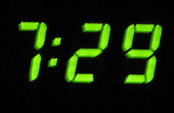 Early in the morning, or late at night