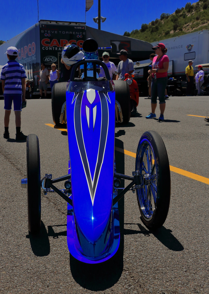 Bright Blue and Thin Tires