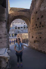 Walking into the Colosseum