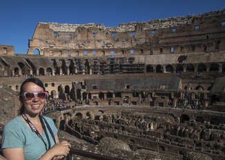 Katie in the Colosseum