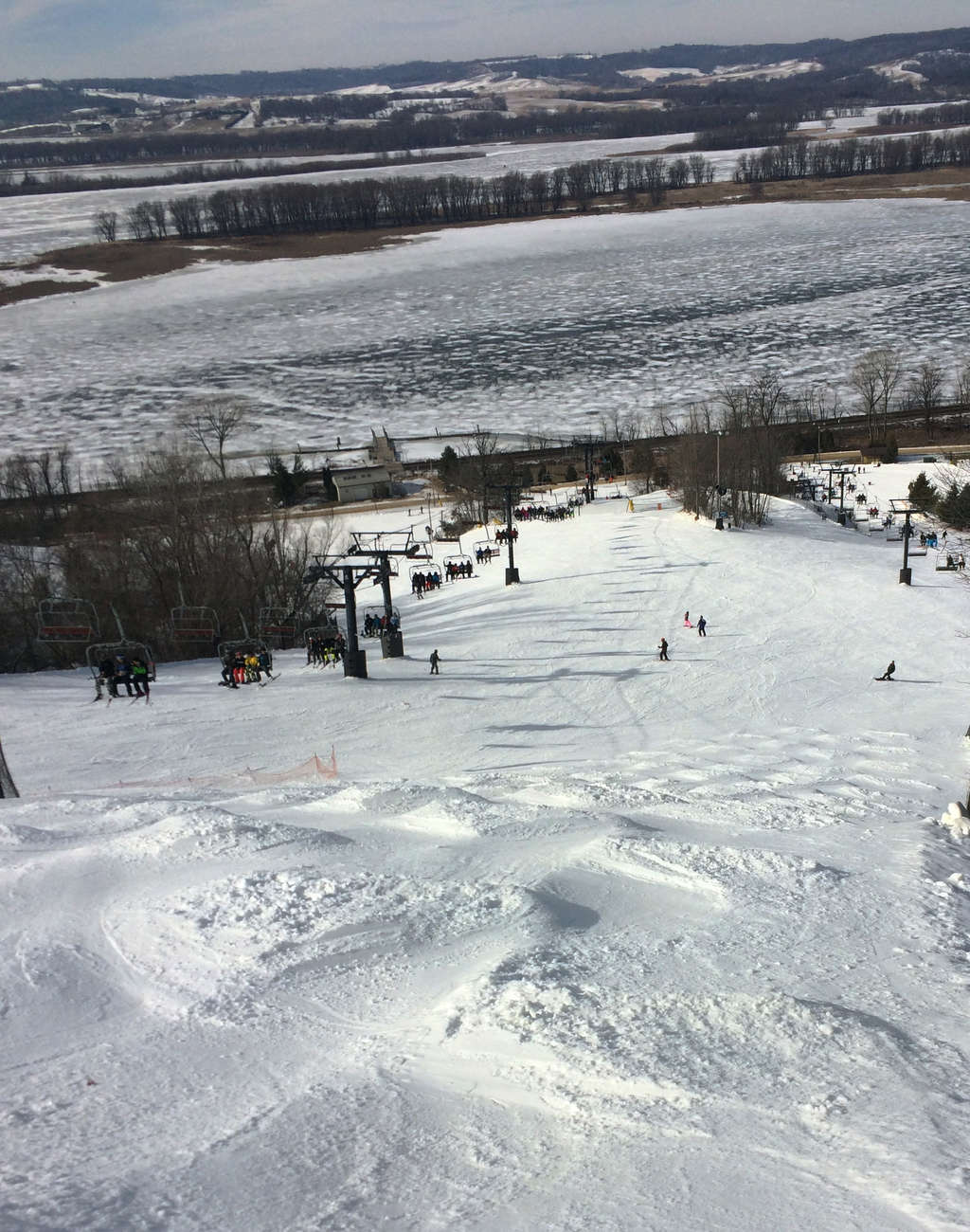 Skiing to the River