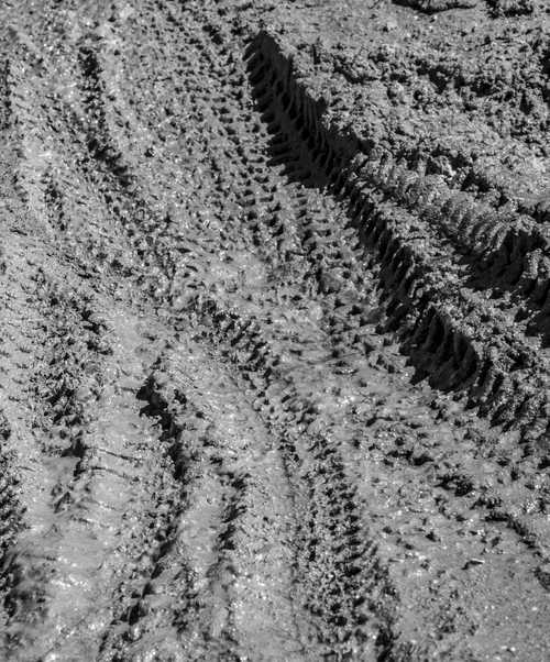 Muddy Bike Tracks