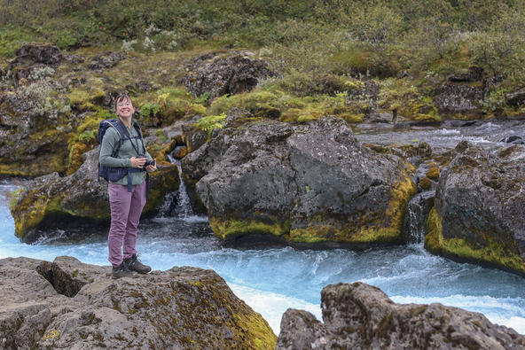 Excited Hiker