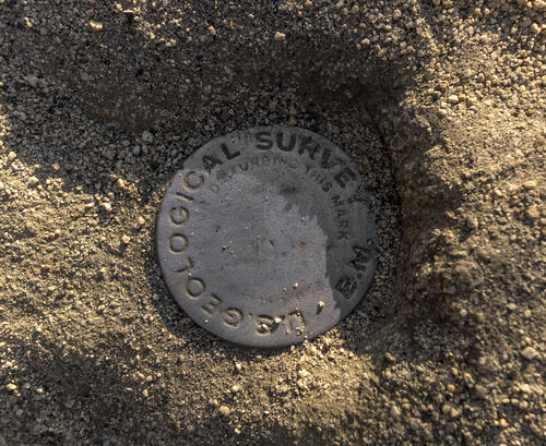 Survey Marker at Columbia Rock