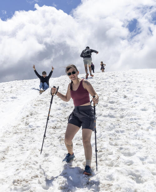 Hiking in the Snow