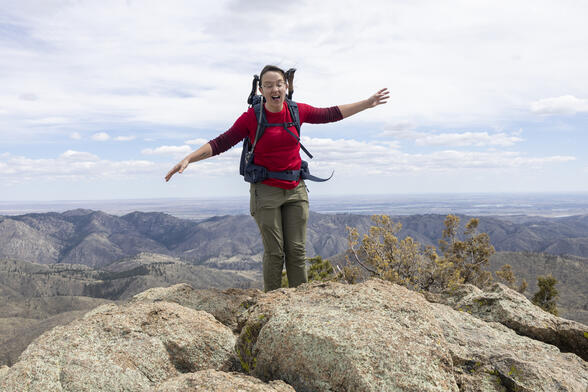 Crazy Person at the Summit